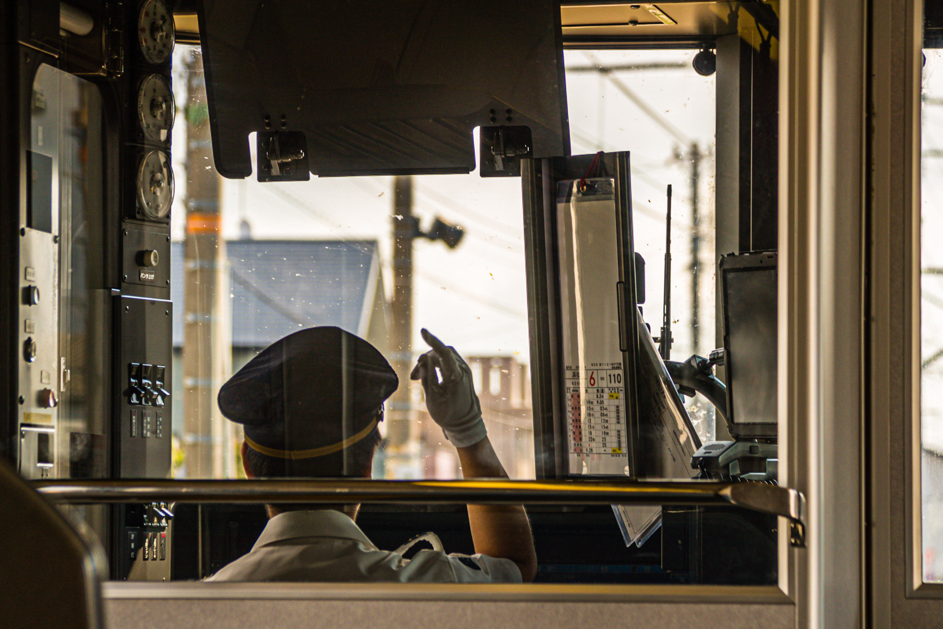 Japanese Train Driver in Hamamatsu, Japan