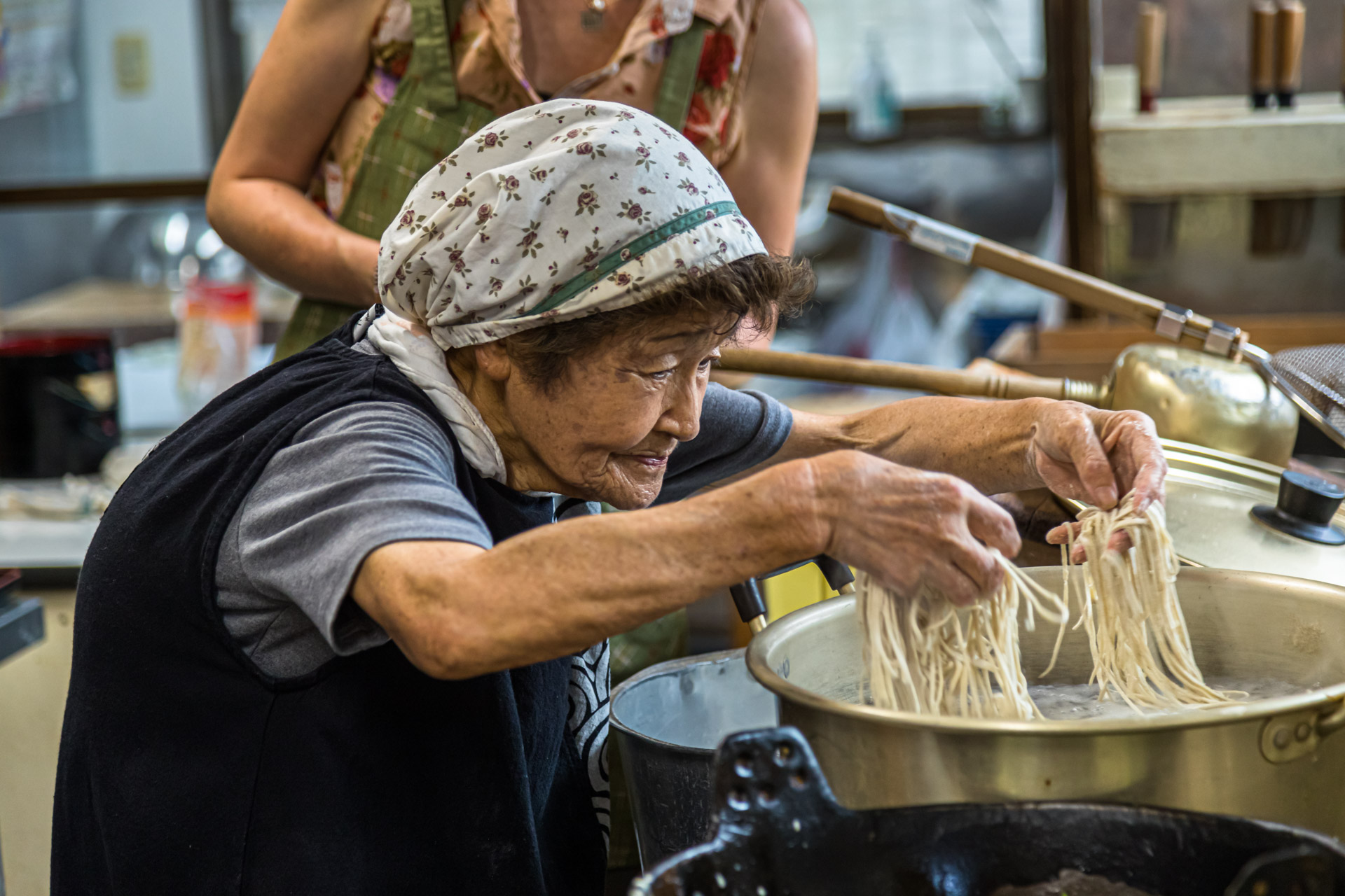 Soba Noodle Preparation in Fujinomiya, Japan