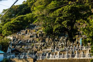 Cemetery in a confined space, Nishiizu-Cho, Japan