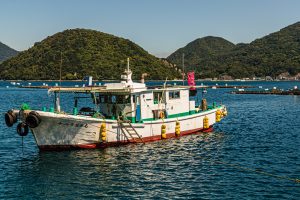 Japanese fishing boat in Numazu, Japan