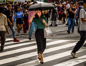 Pedestrian crossing in Tokyo Street Life in Tokyo, Japan