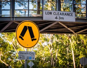 Low Clearance Traffic Sign Darwin Street, Northern Territory, Australia